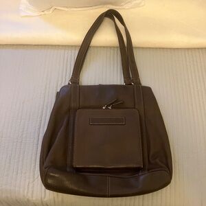 Vintage Fossil 1954 Brown Pebbled Leather Tote Shoulder Bag - 75082